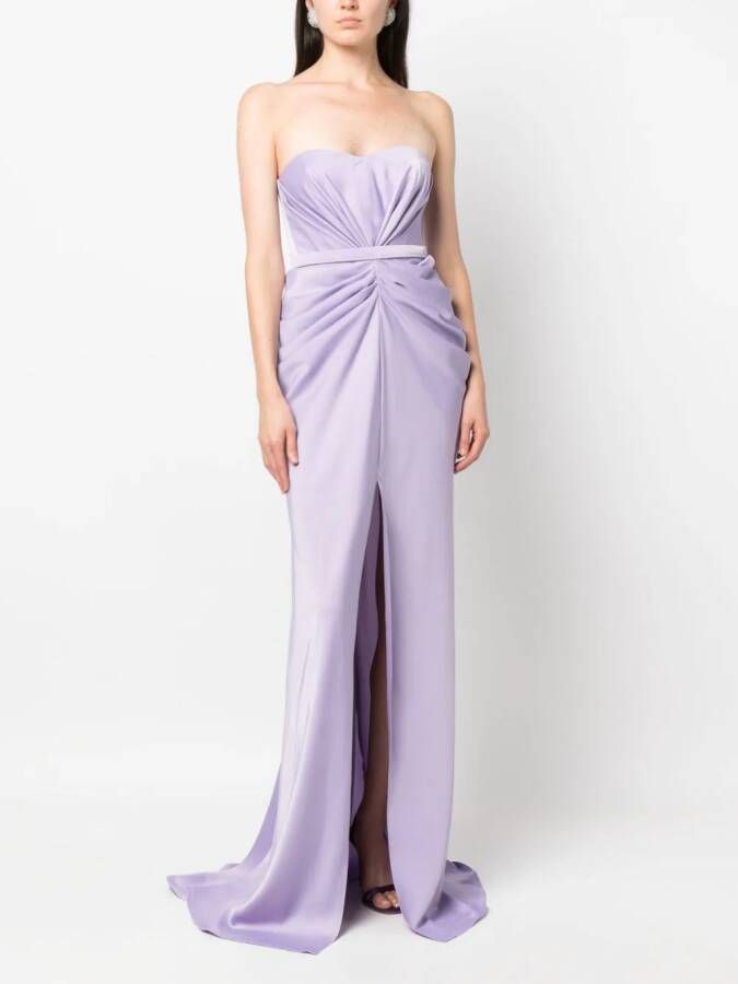 Ana Radu Strapless avondjurk Paars