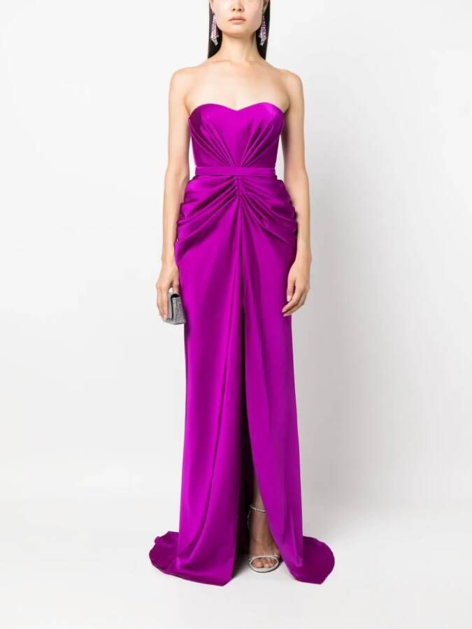 Ana Radu Strapless avondjurk Roze