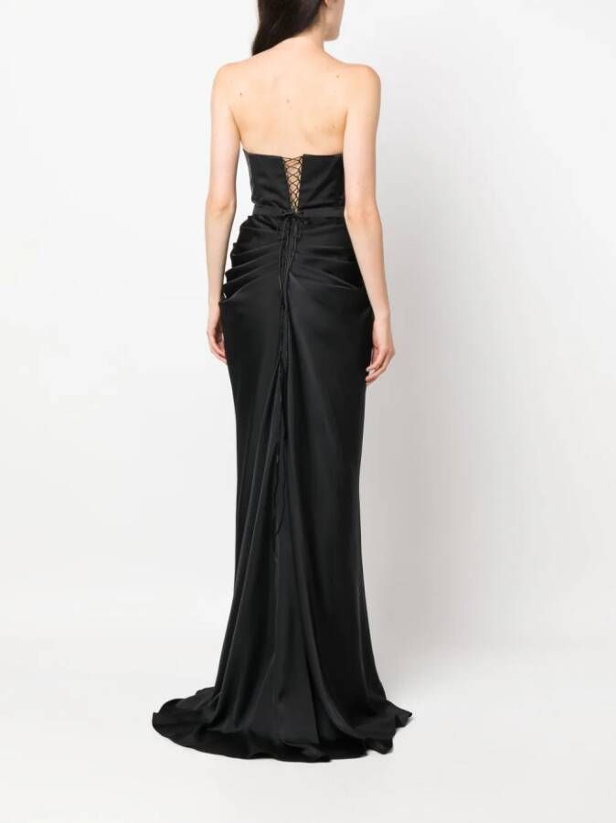 Ana Radu Strapless avondjurk Zwart