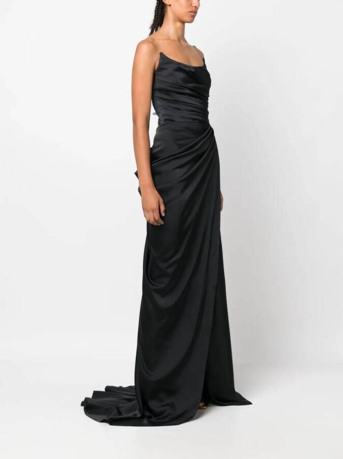 Ana Radu Strapless midi-jurk Zwart