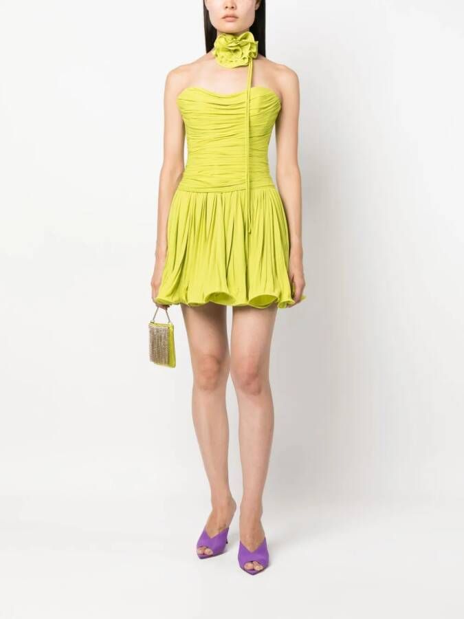 Ana Radu Strapless mini-jurk Groen