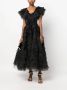 Ana Radu tie-up ruffled maxi dress Zwart - Thumbnail 2