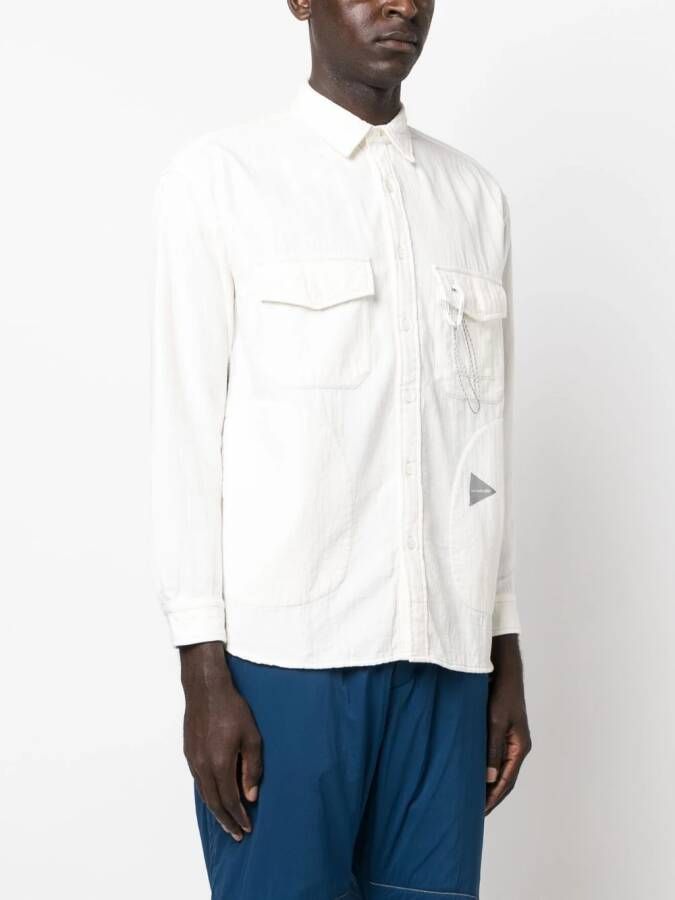 and Wander Overhemd met logoprint Beige