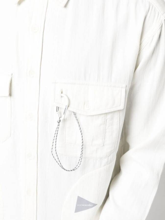 and Wander Overhemd met logoprint Beige