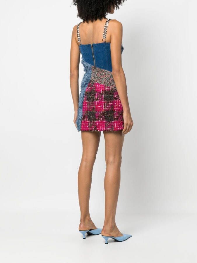 Andersson Bell Mini-jurk met patchwork Roze