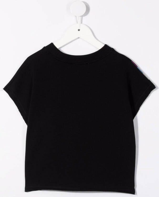 Andorine Gestreept T-shirt Zwart