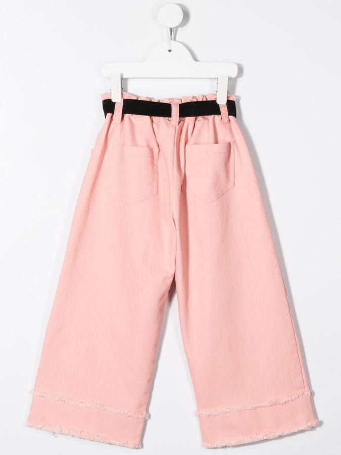 Andorine Jeans met wijde pijpen Roze