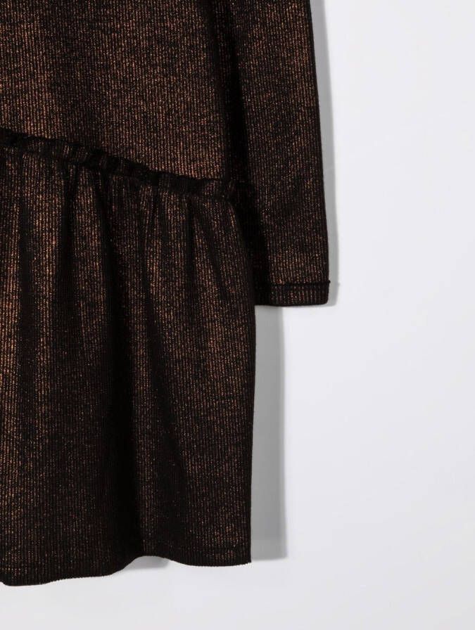 Andorine Metallic jurk Bruin