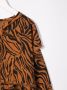 Andorine Midi-jurk met tijgerprint Beige - Thumbnail 3