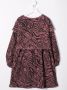 Andorine Midi-jurk met tijgerprint Roze - Thumbnail 2