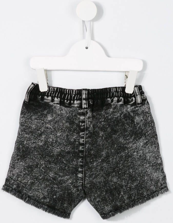 Andorine raw edge mini shorts Zwart