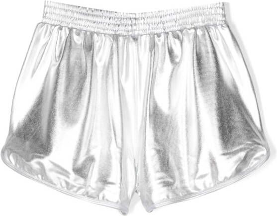 Andorine Shorts met metallic afwerking Zilver