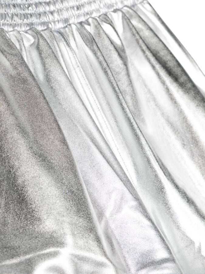 Andorine Shorts met metallic afwerking Zilver
