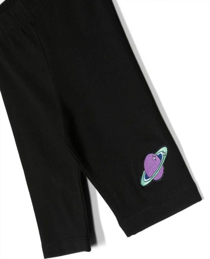 Andorine Shorts met patch Zwart