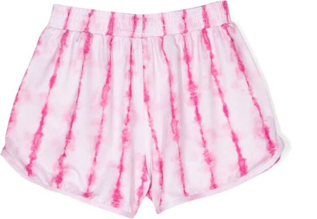 Andorine Shorts met tie-dye print Roze
