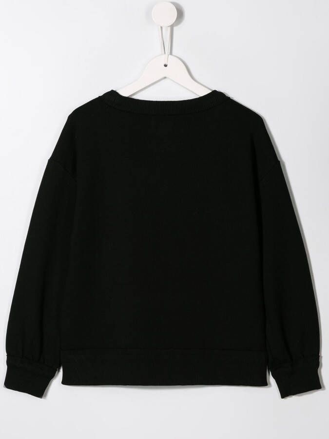 Andorine Sweater met bloemenprint Zwart