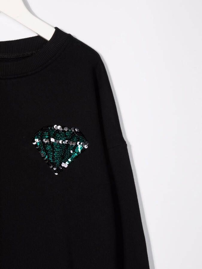 Andorine Sweaterjurk met pailletten Zwart