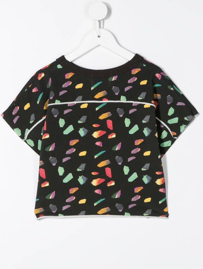 Andorine T-shirt met geometrische print Zwart