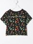 Andorine T-shirt met geometrische print Zwart - Thumbnail 2