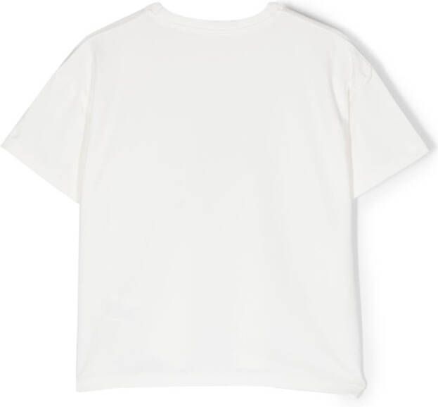 Andorine T-shirt met logopatch Wit