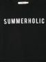 Andorine T-shirt met Summerholic print Zwart - Thumbnail 3