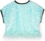Andorine T-shirt verfraaid met pailletten Blauw - Thumbnail 2
