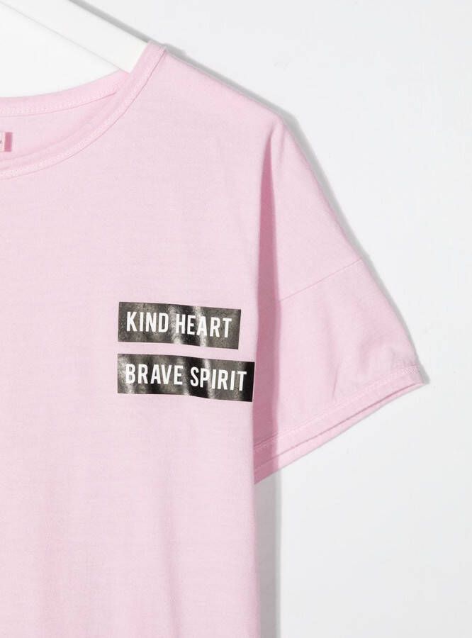 Andorine T-shirtjurk met plooirok Roze