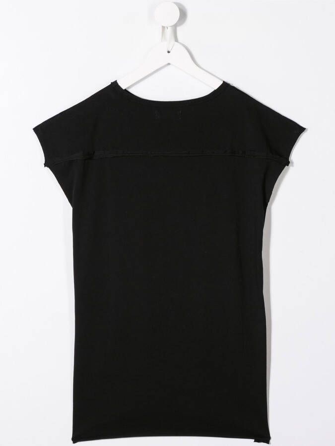 Andorine T-shirtjurk met print Zwart