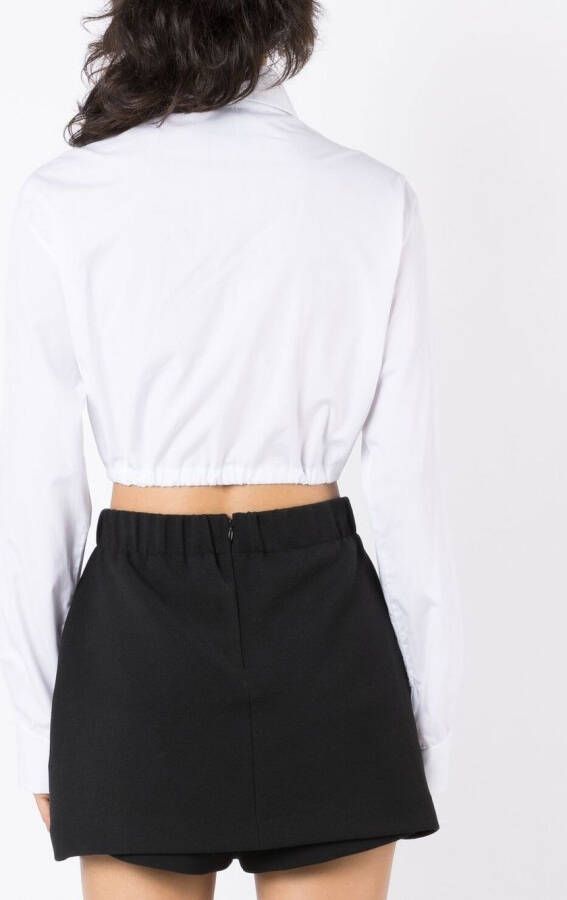Andrea Bogosian Cropped blouse Wit