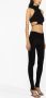 ANDREĀDAMO cut-out jersey crop top Zwart - Thumbnail 4