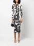 ANDREĀDAMO Midi-jurk met abstracte print Zwart - Thumbnail 2
