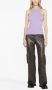 ANDREĀDAMO ribbed-knit tank top Paars - Thumbnail 2