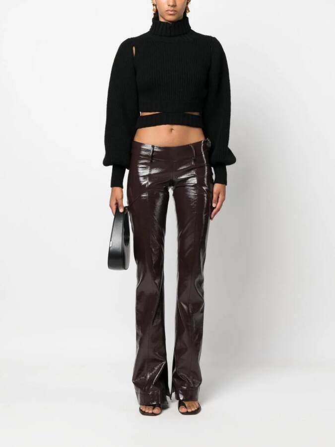 ANDREĀDAMO Cropped coltrui Zwart