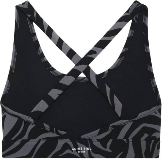 ANINE BING Bh met zebraprint Zwart