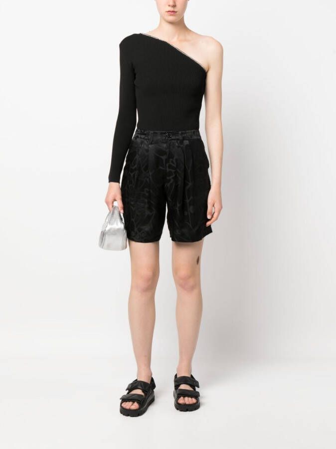 ANINE BING Zijden shorts Zwart