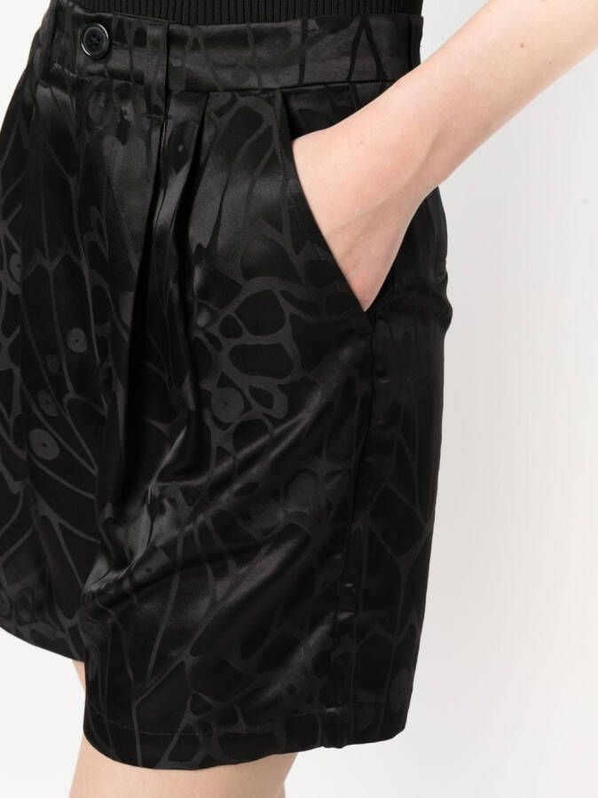 ANINE BING Zijden shorts Zwart