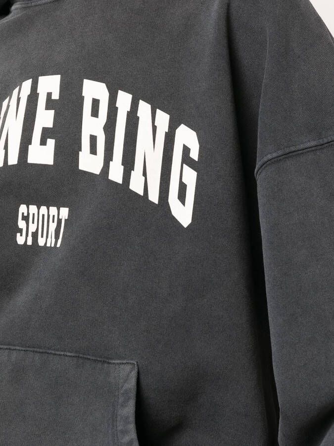 ANINE BING Hoodie met print Zwart