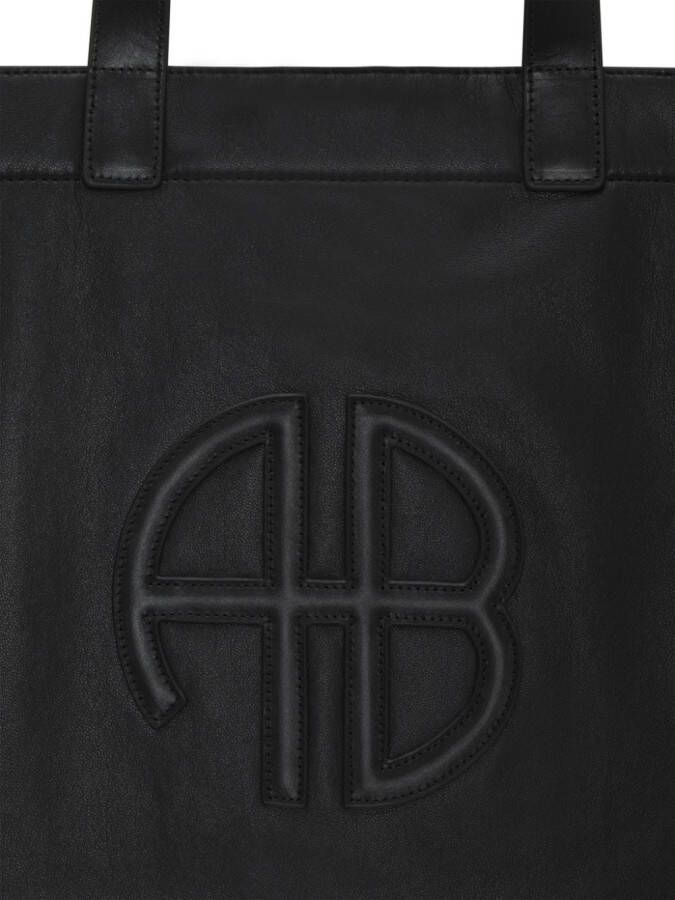 ANINE BING Leren shopper Zwart