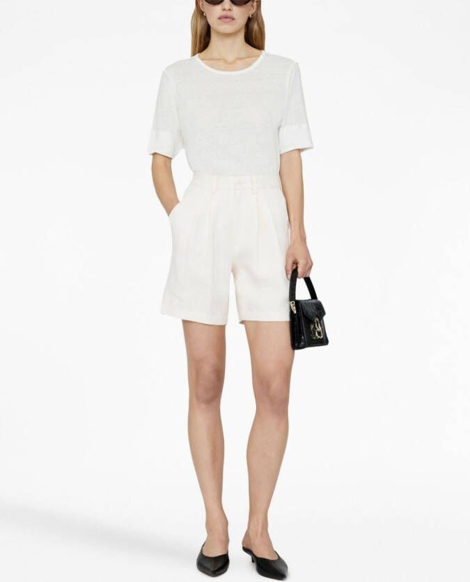 ANINE BING Linnen shorts Wit