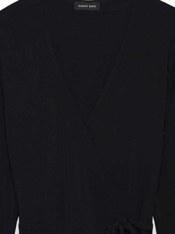 ANINE BING Maxi-jurk met V-hals Zwart