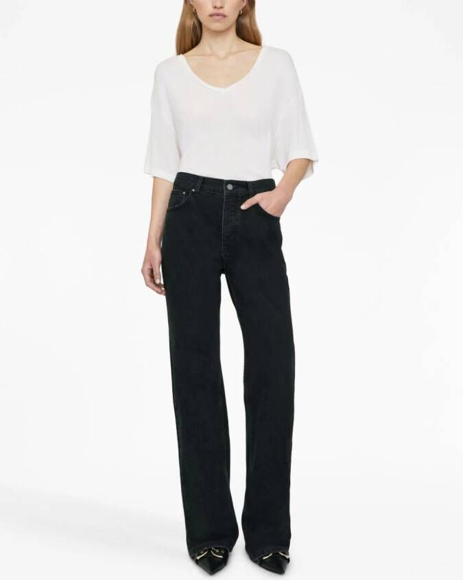 ANINE BING T-shirt met V-hals Wit