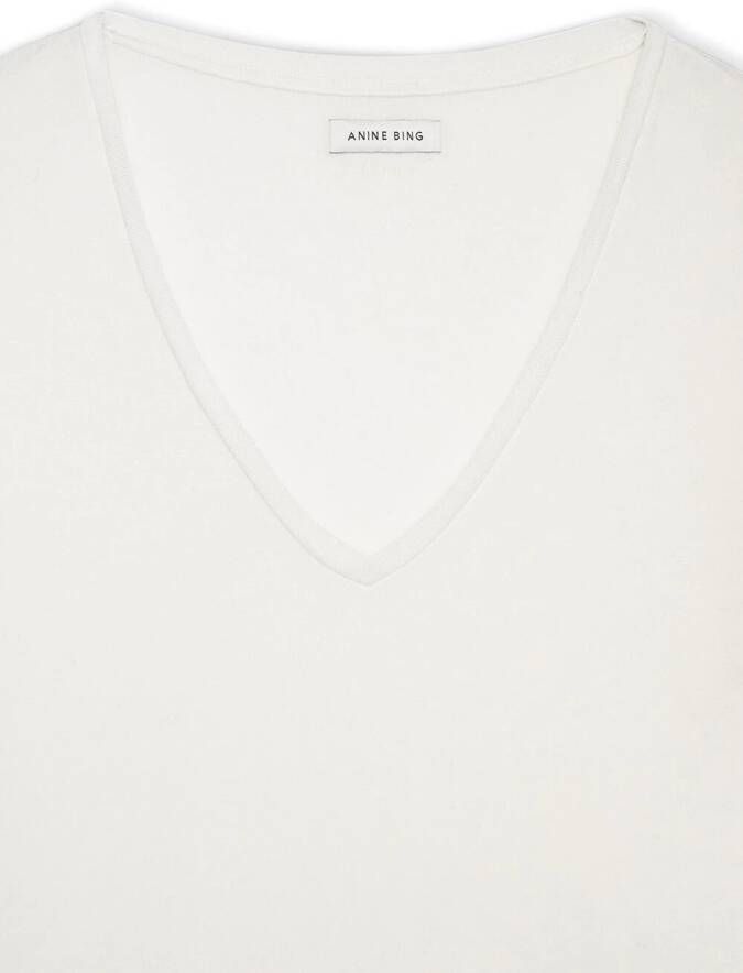 ANINE BING T-shirt met V-hals Wit
