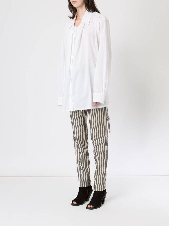 Ann Demeulemeester Blouse met ruches Wit