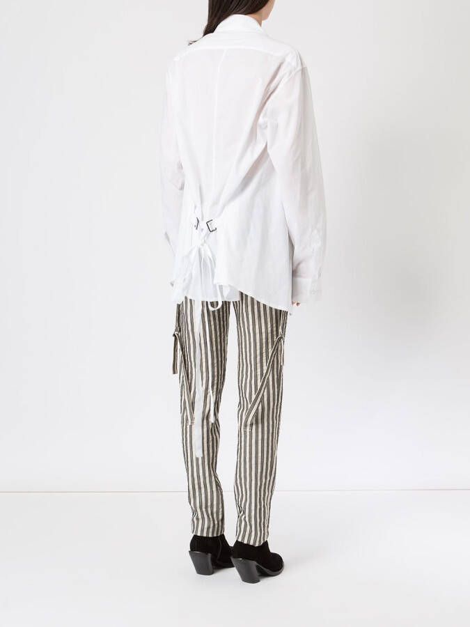 Ann Demeulemeester Blouse met ruches Wit