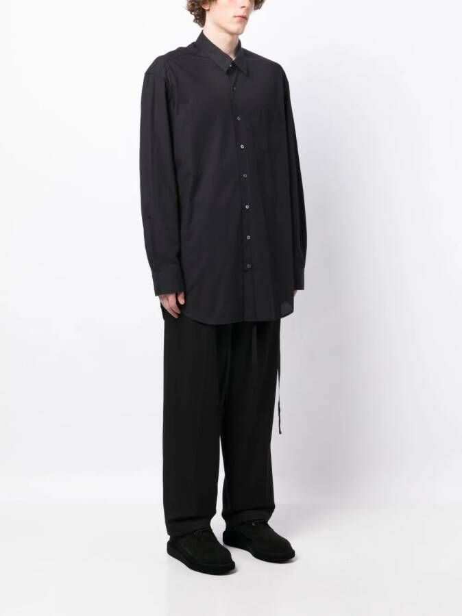 Ann Demeulemeester Popeline overhemd Zwart
