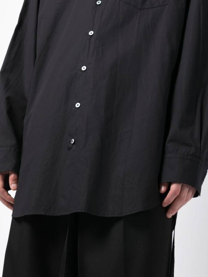 Ann Demeulemeester Popeline overhemd Zwart