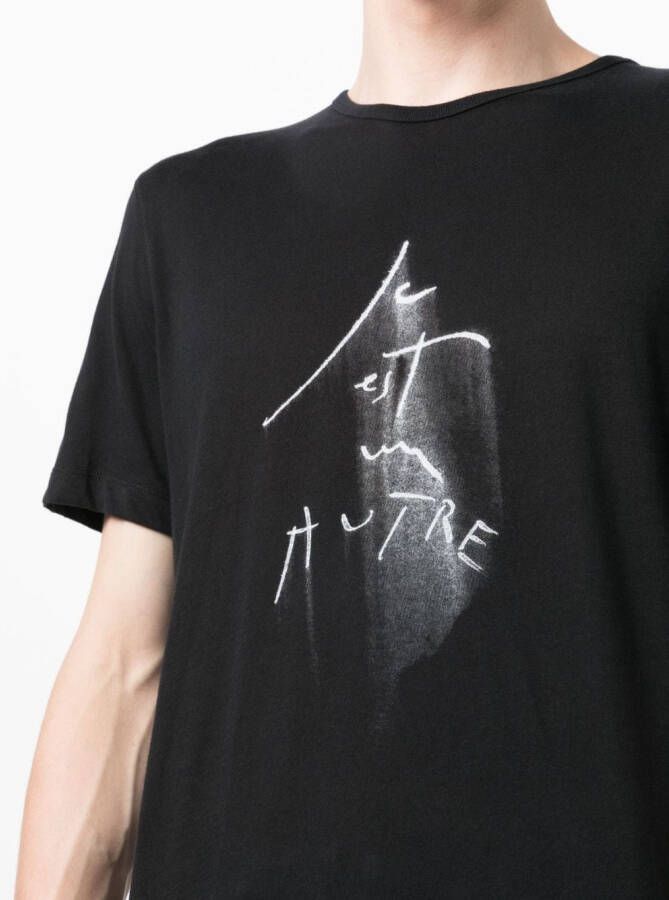 Ann Demeulemeester T-shirt met print Zwart