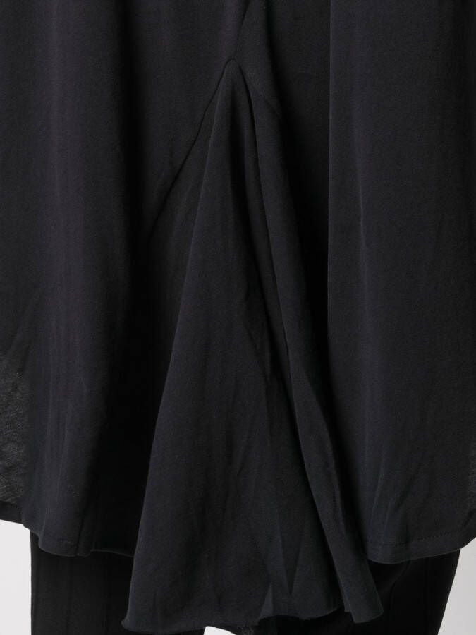 Ann Demeulemeester T-shirt met asymmetrische afwerking Zwart