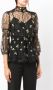 Anna Sui Blouse met geborduurde bloemen Zwart - Thumbnail 3