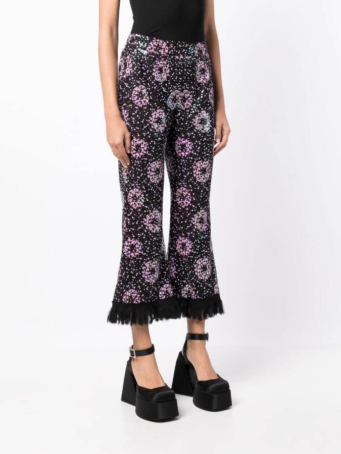 Anna Sui Broek met pailletten Zwart